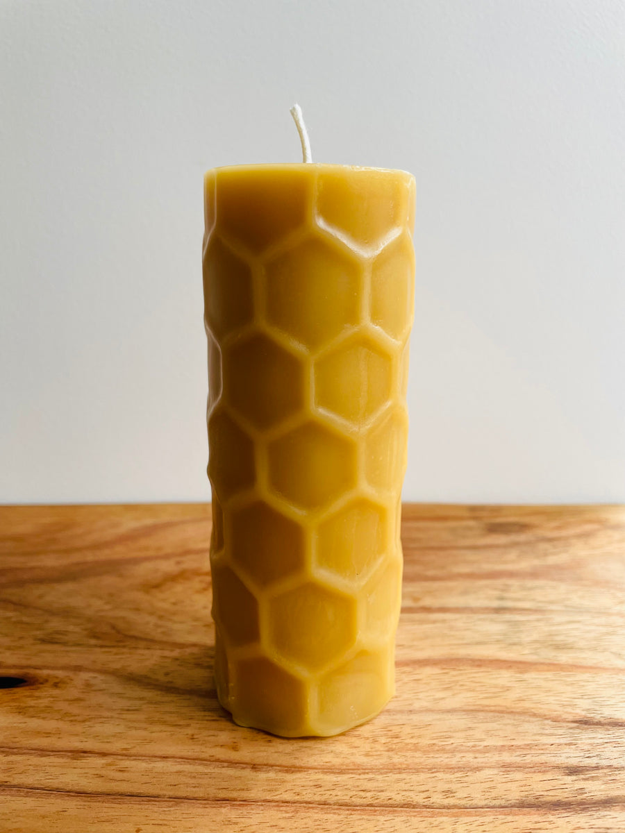 Cylinder 100 Pure Beeswax Candle 325g Rooftop Bees