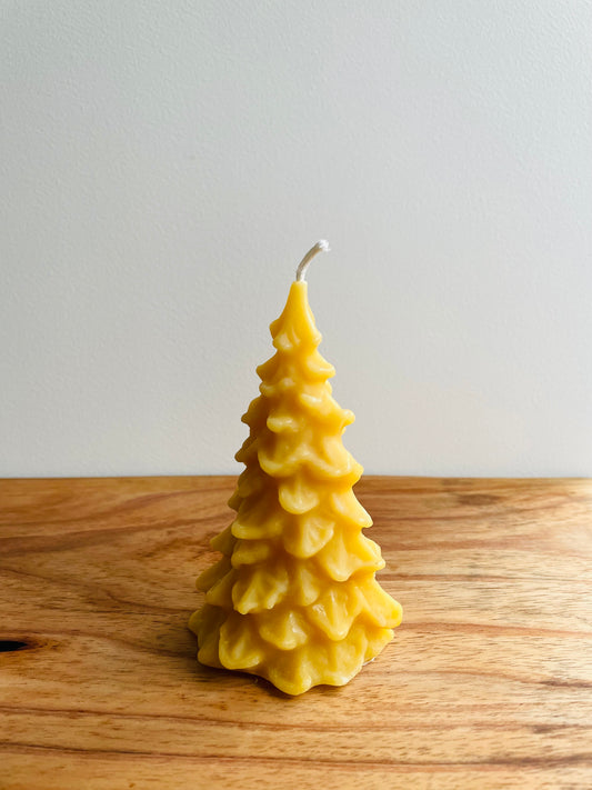 Christmas Tree Beehive 100% Pure Beeswax Candle 110g