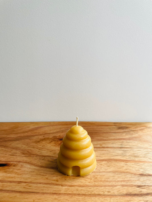 Skep beehive 100% Pure Beeswax Candle 50g