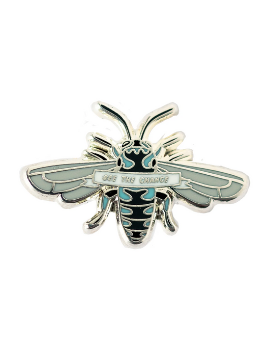Neon Cuckoo Bee Enamel Pin