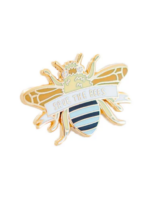 Blue Banded Bee Enamel Pin