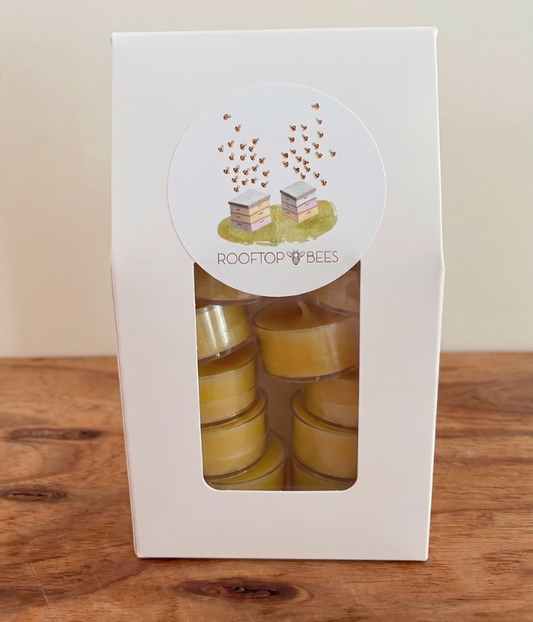 100% Pure Beeswax Tea Light Candle 10 Pack