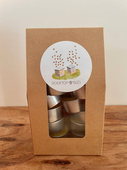 100% Pure Beeswax Tea Light Candle 10 Pack