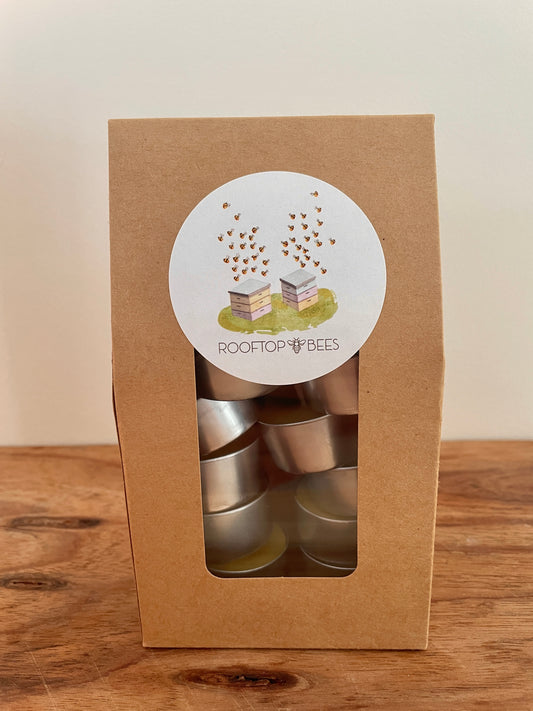 100% Pure Beeswax Tea Light Candle 10 Pack